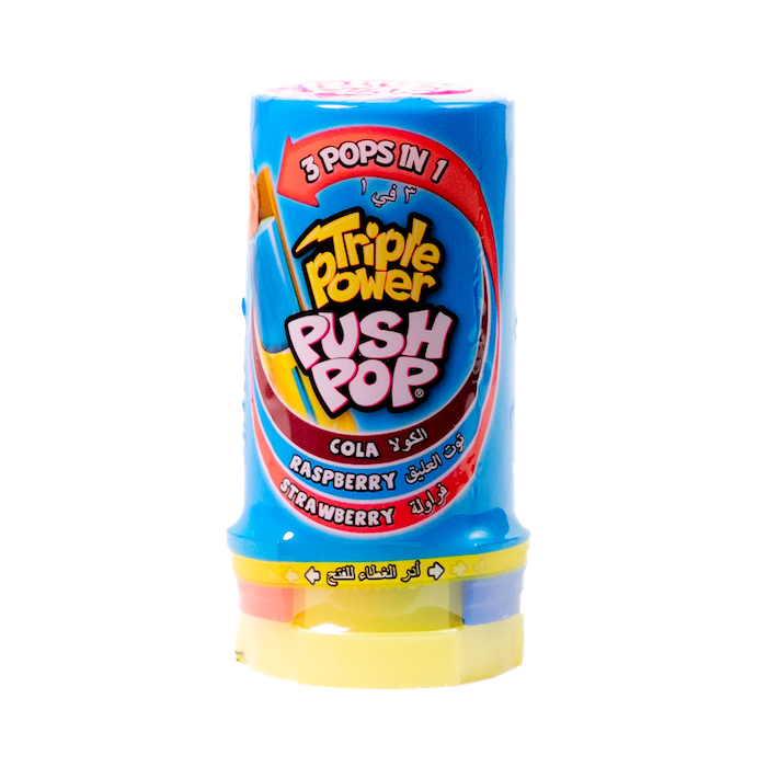 Bazooka Push Pop Triple Power Sweets (34g)