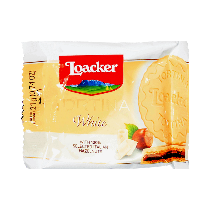 loacker Tortina White Hazlenut Biscuits (21g)