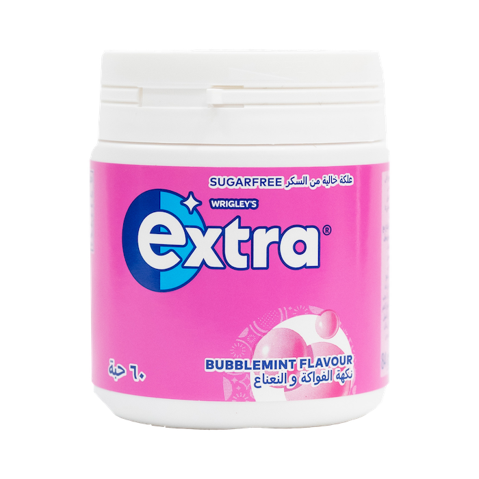 Extra Sugarfree Bubblemint Gum 60 Pieces
