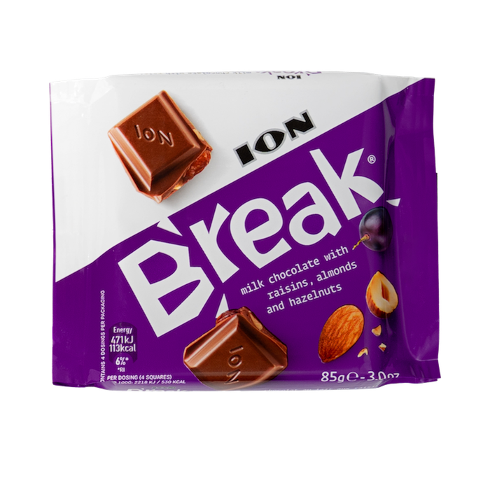 Ion Break Raisins,Almonds & Hazelnuts Chocolate (85g)