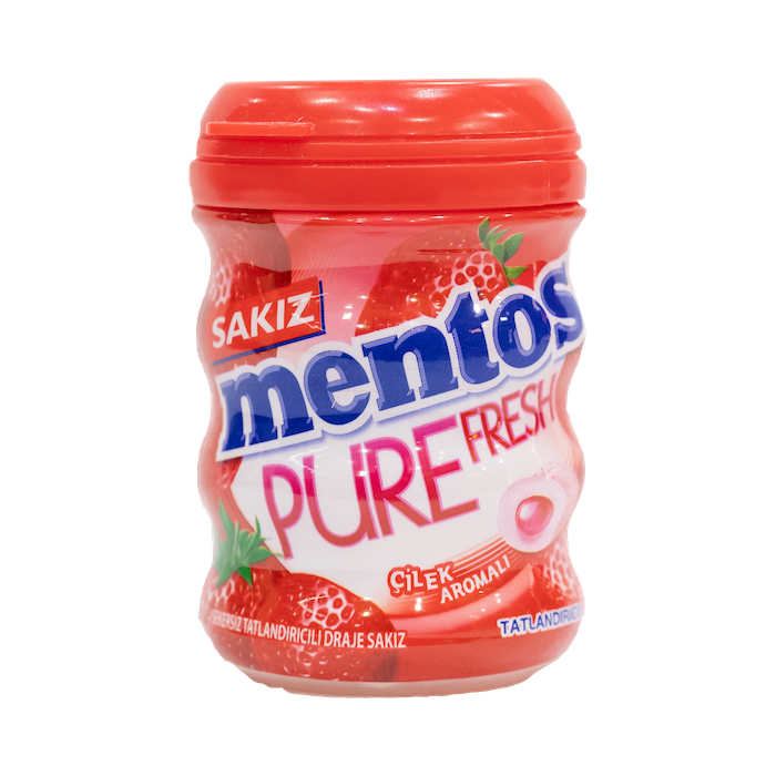 Mentos Pure Fresh Strawberry Gum (60g)