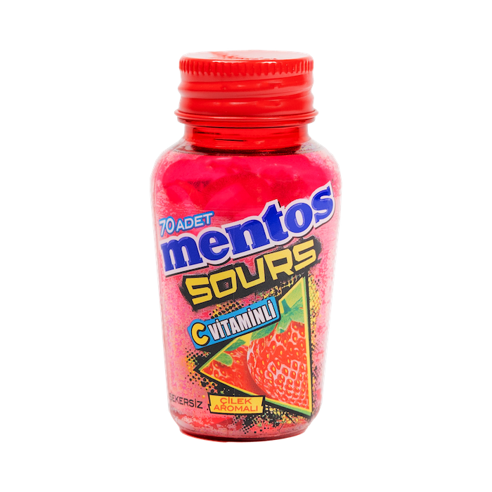 Mentos Sour Strawberry Gum (49g)
