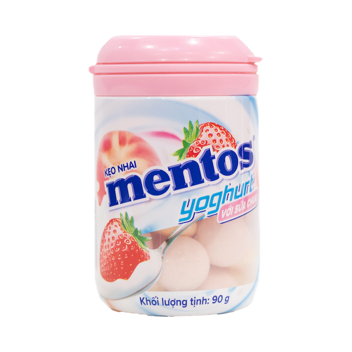 Mentos Yogurt Strawberry Gum (90g)