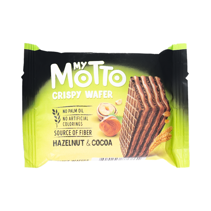 My Motto Crispy Wafer Hazelnut & Chocolate Biscuits (34g)