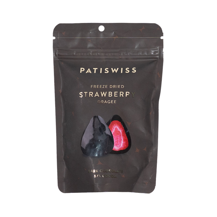 Patiswiss Freeze Dried Strawberry 58% Dragee (80g)