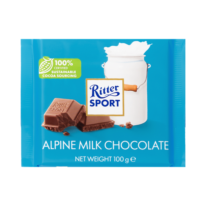Ritter Sport Alpine Milk Chocolate (100g)
