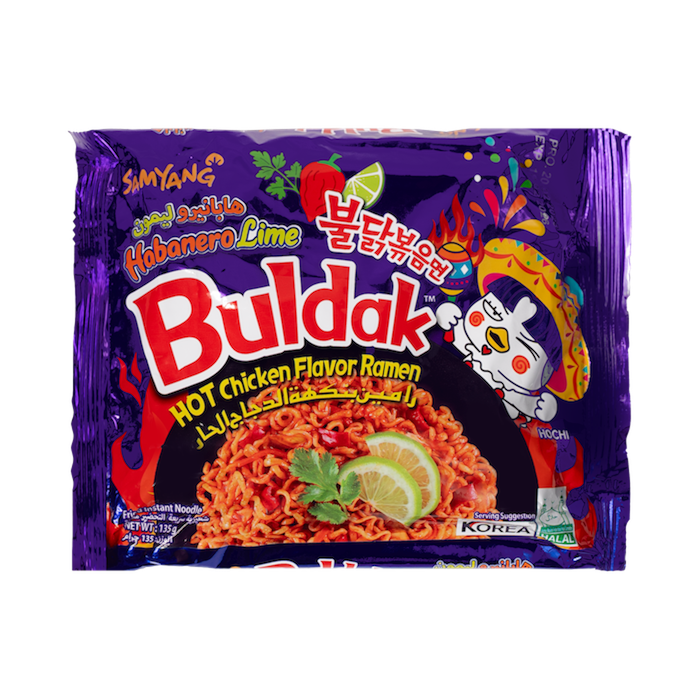 Samyang Habanero Lime Hot Chikcken Ramen Noodles (135g)