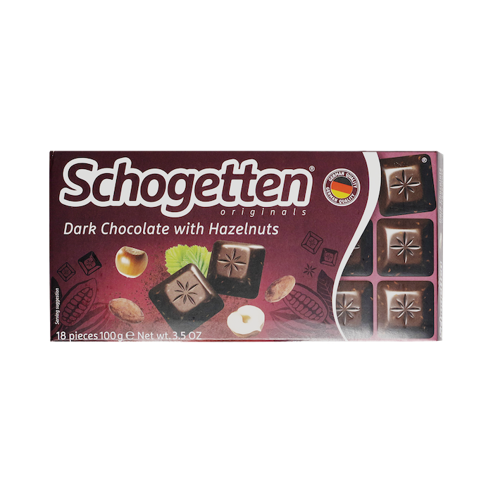 Schogetten Dark Chocolate With Hazelnuts (100g)