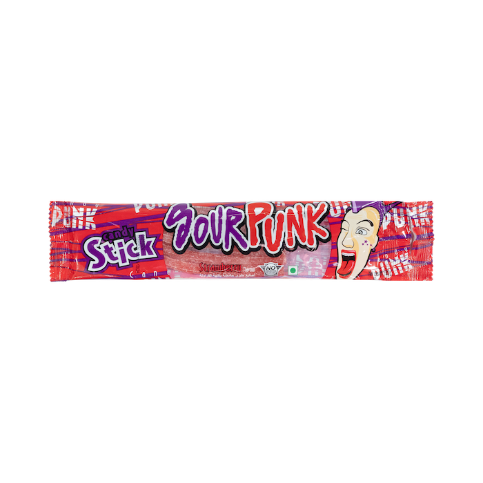 Sour Punk Candy Stick Strawberry (40g)