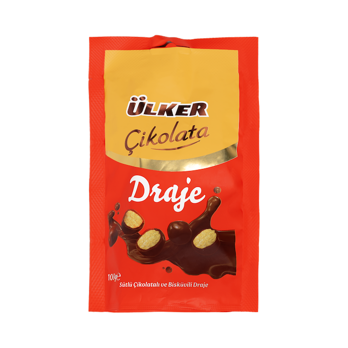 Ulker Chocolate Draje With Biscuits (100g)