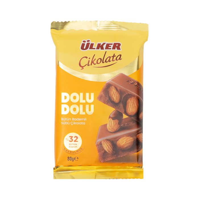 Ulker Chocolate With Almonds (80g)