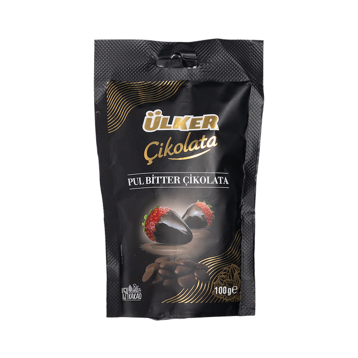 Ulker Dark Chocolate With strawberry Pul Bitter (100g)