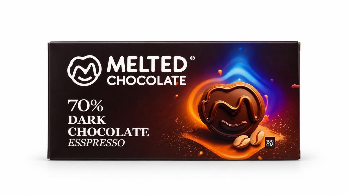 Melted Chocolate 70% Dark Chocolate Espresso (100g)