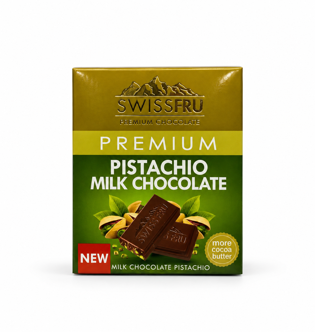 SWISS FRU Pistachio Milk Chocolate (40g)