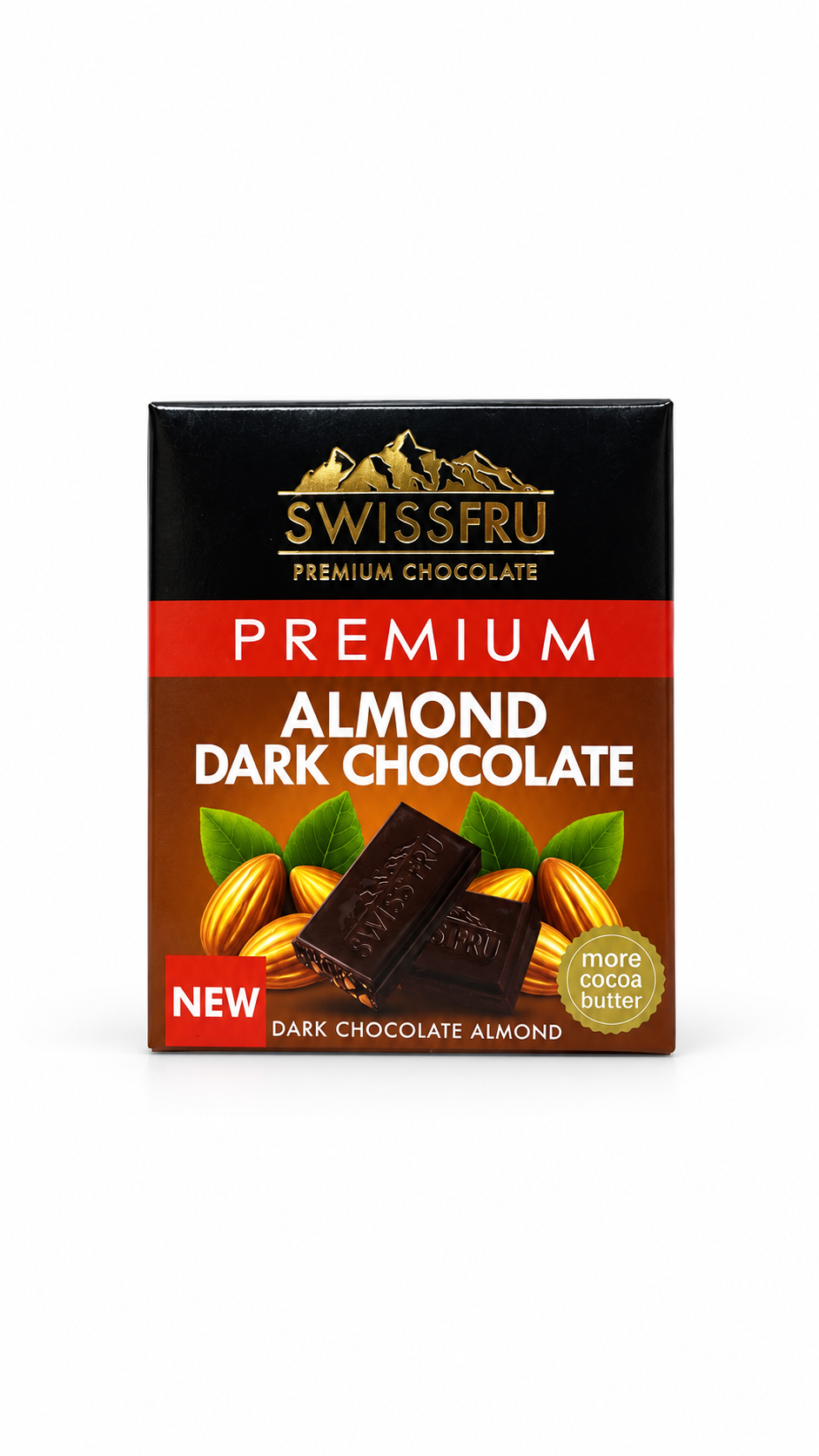 SWISS FRU Almond Dark Chocolate (40g)