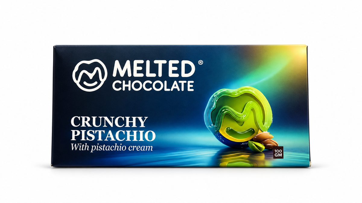 Melted Chocolate Crunchy Pistachio With Pistachio Cream (100g)