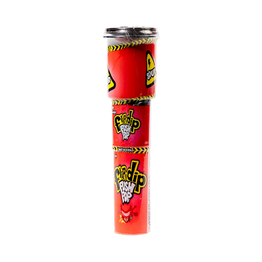 Bazooka Flip & Dip Push Pop Strawberry Lollipop  (25g)