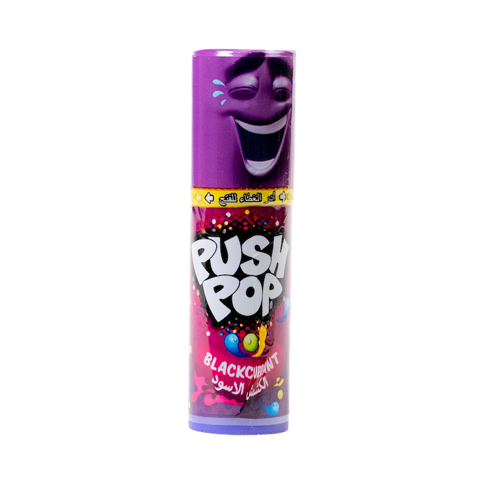 Bazooka Push Pop Blackcurant Lollipop (15g)
