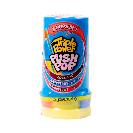 Bazooka Push Pop Triple Power Sweets (34g)