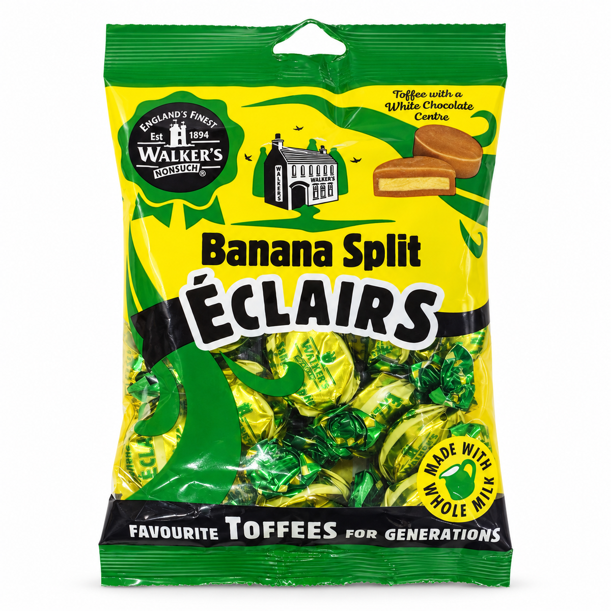 Walker’s Banana Split Eclairs (150g)