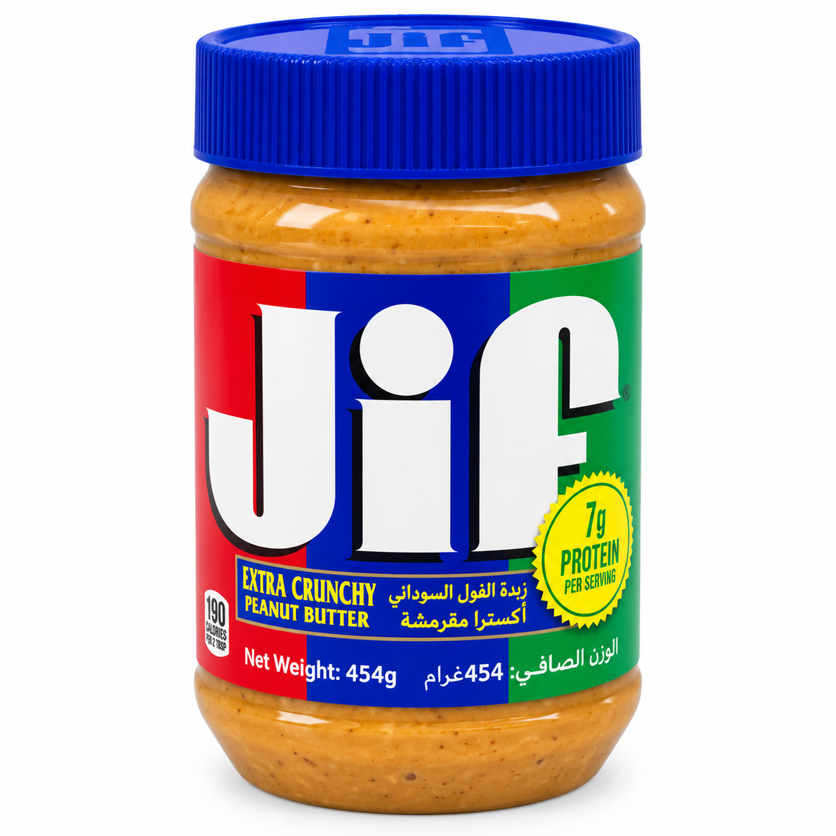 Jif Extra Crunchy Peanut Butter Net Weight:454g