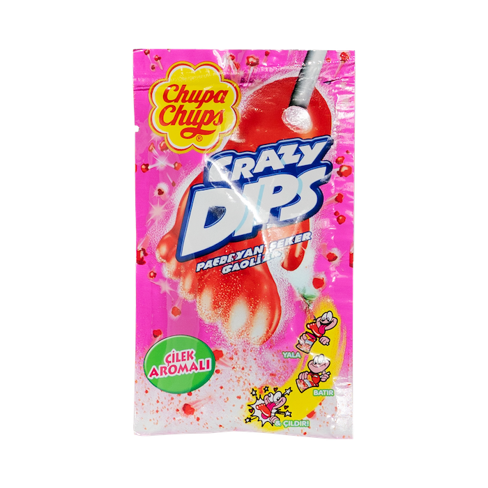 Chupa Chups Crazy Dips Lollipop Strawberry (14g)