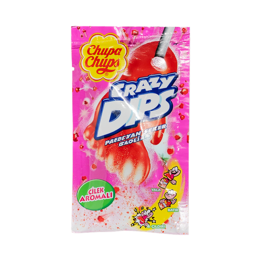 Chupa Chups Crazy Dips Lollipop Strawberry (14g)