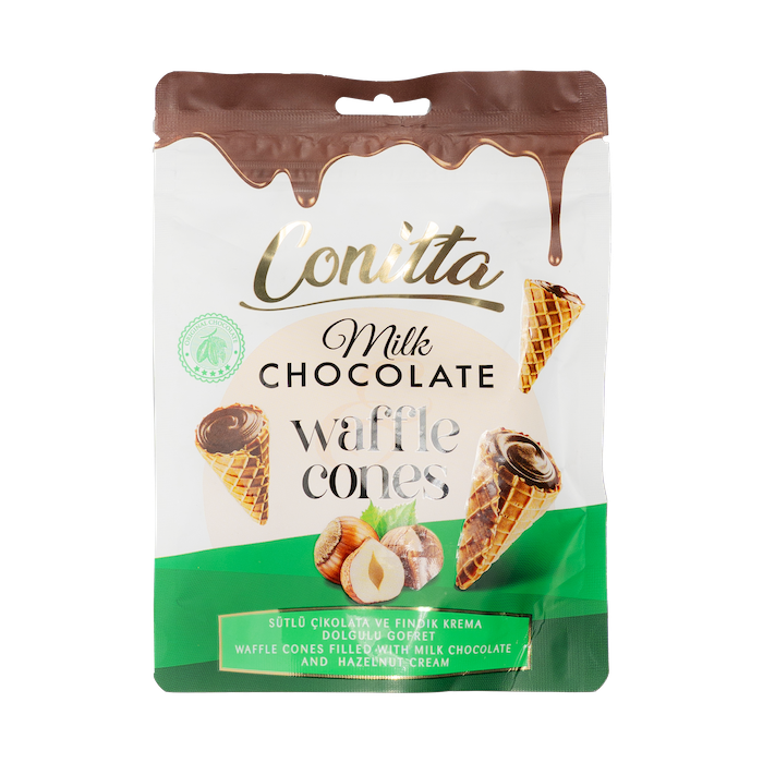 Conitta Milk Chocolate Cones With Hazelnut (80g)