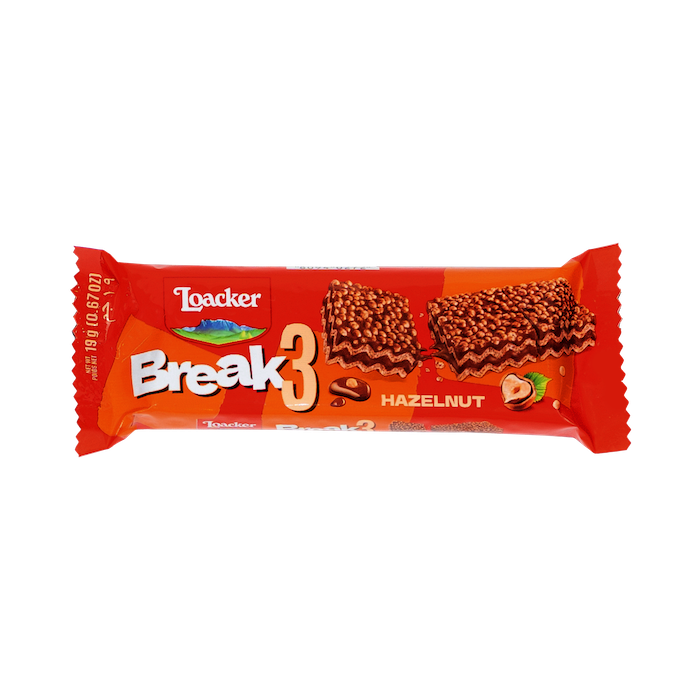 loacker Break 3 Hazelnut Biscuits (19g)