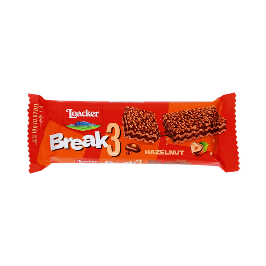 loacker Break 3 Hazelnut Biscuits (19g)