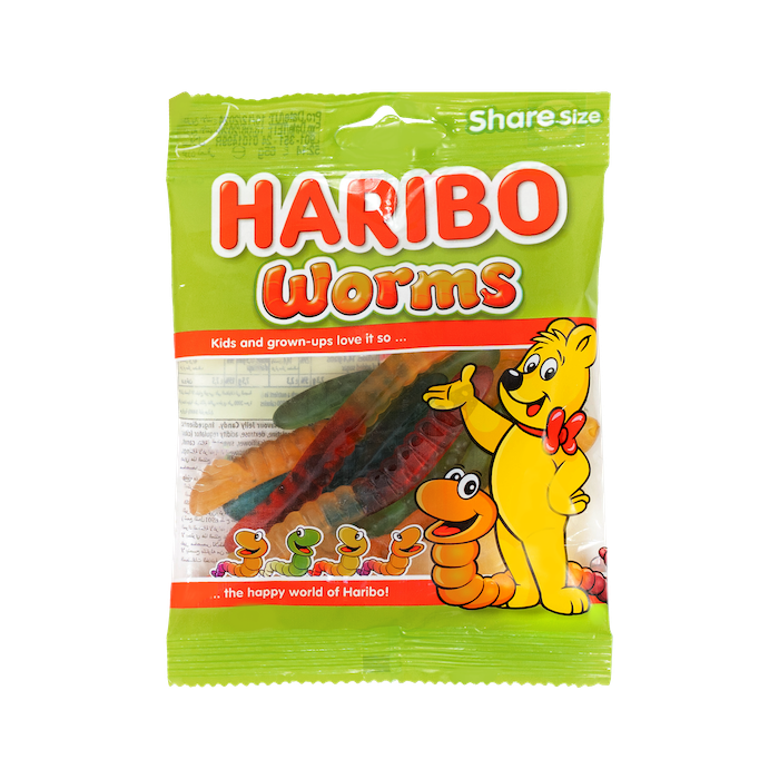 Haribo Worms Candy Share Size (65g)
