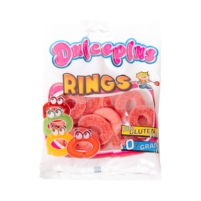 Dulceplus Rings Strawberry Candy (100g)