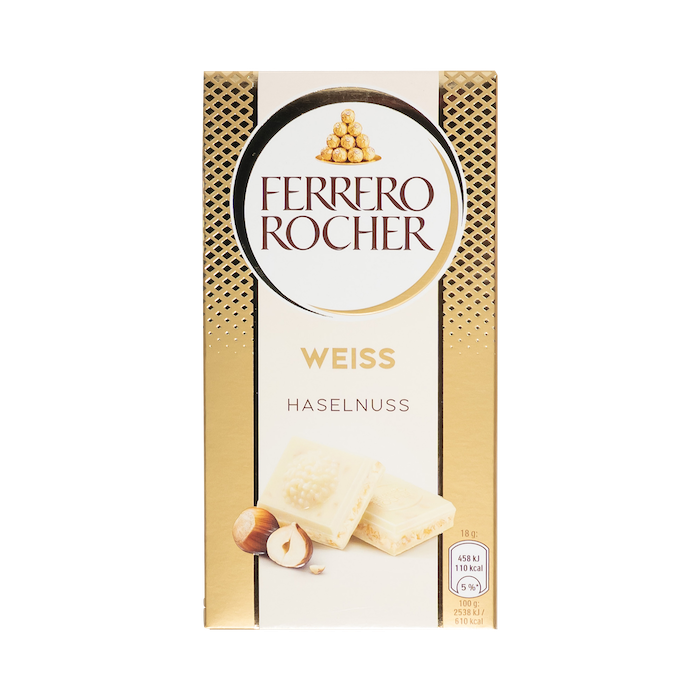Ferrero Rocher White Chocolate With Hazelnuts (90g)