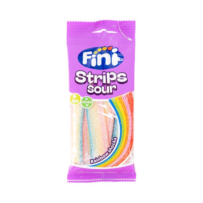 Fini Strips Sour Rainbow Candy (90g)