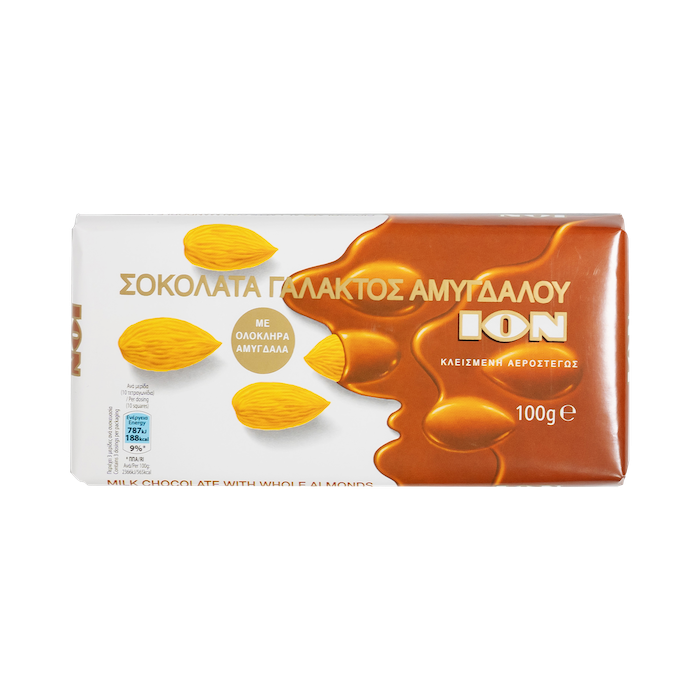 Ion Milk Chocolate With Almonds (100g)