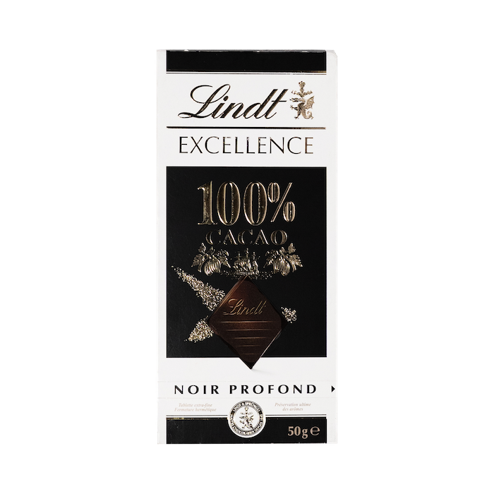 Lindt Excellence 100& Dark Chocolate (50g)