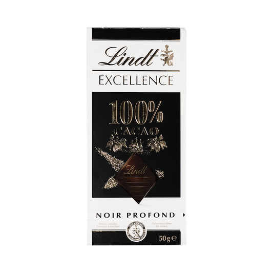 Lindt Excellence 100& Dark Chocolate (50g)