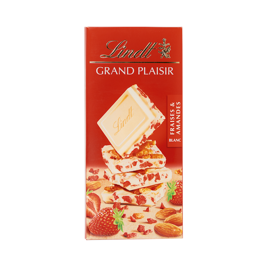 Lindt Grand Plaisir White Choclate with Strawberry Almonds (150g)