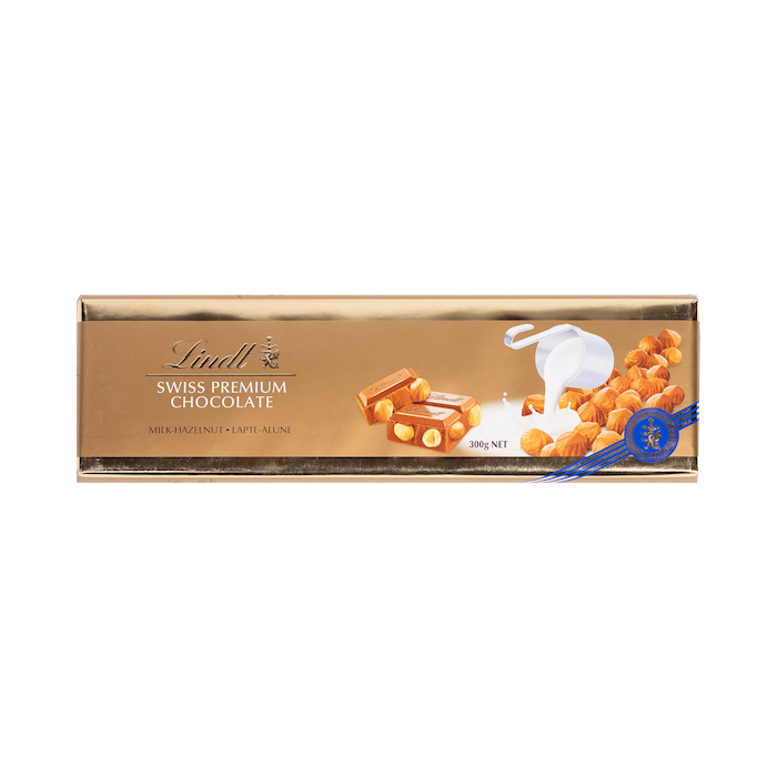Lindt Swiss Premium Chocolate WithHazelnut (300g)
