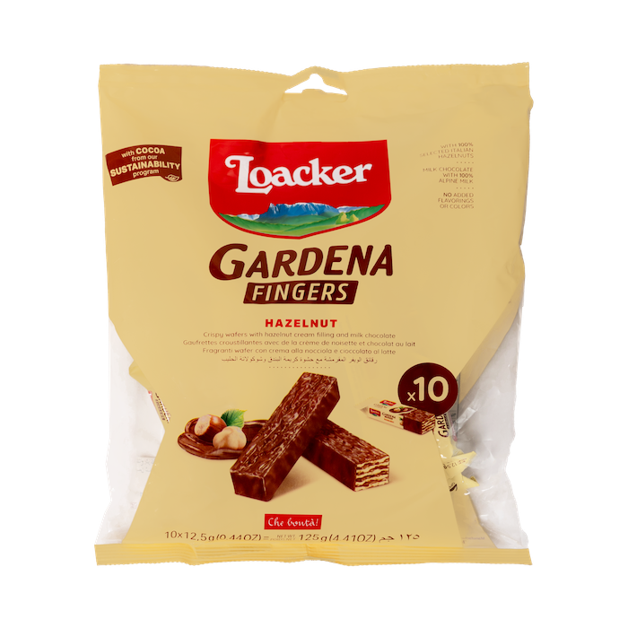 Loacker Gardena Fingers Hazelnut Bicuits (125g)