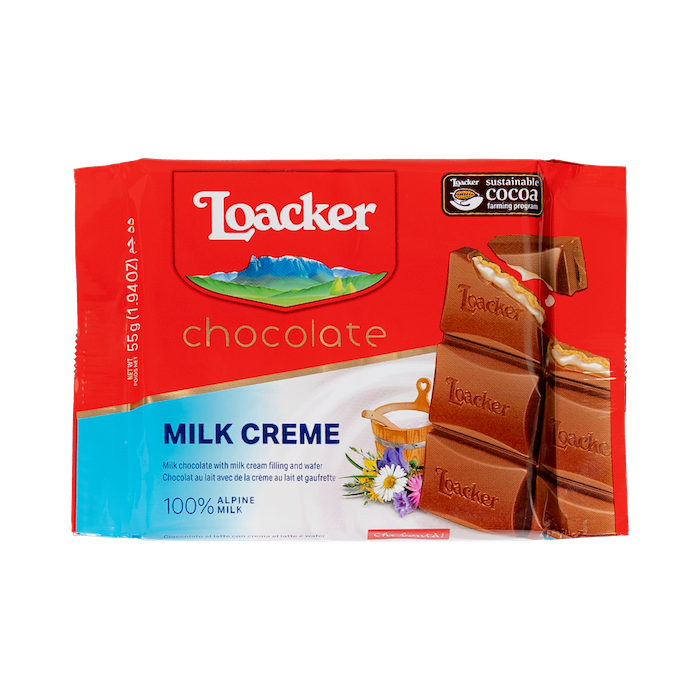 Loacker Milk Creme Chocolate  (55g)