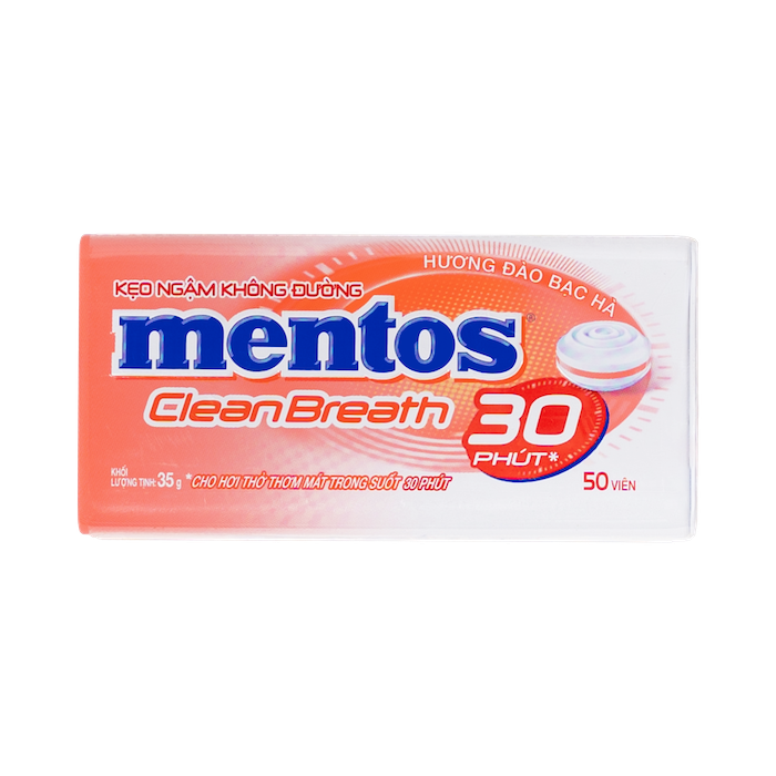 Mentos Clean Breath Peach  (35g)