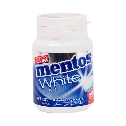 Mentos White Sugar Free Peppermint Gum (54g)
