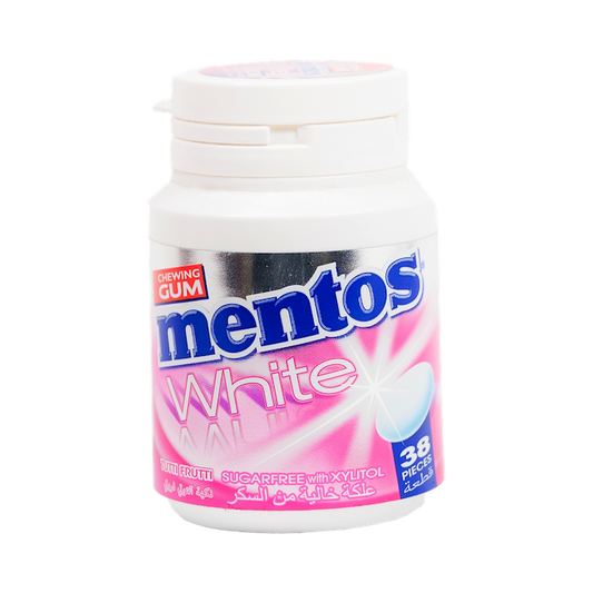 Mentos White Sugar Free Tutti Fruitti Gum (54g)