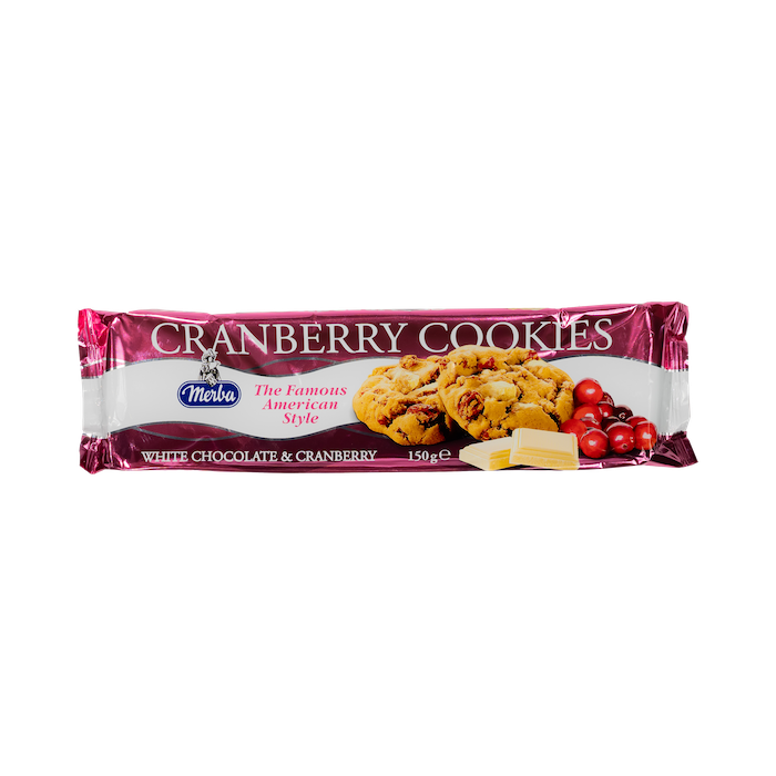 Merba White Chocolate & Cranberry Cookies (150g)