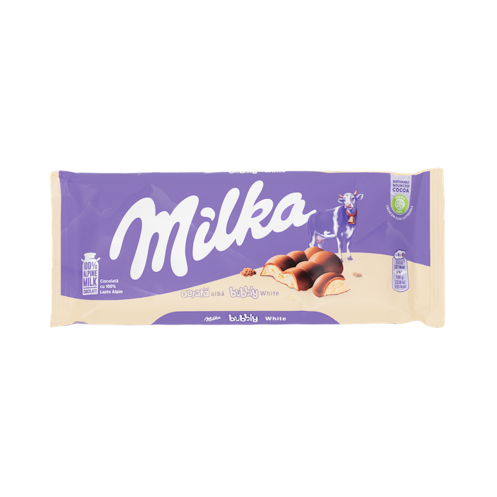 Milka Bubbly White Chocolate (100g)