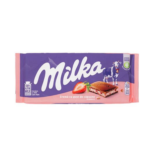 Milka Strawberry Chocolate (100g)