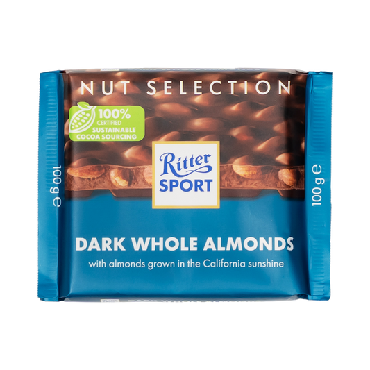 Ritter Sport Dark Whole Almonds Chocolate (100g)