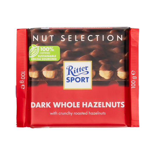 Ritter Sport Dark Whole Hazelnuts Chocolate (100g)