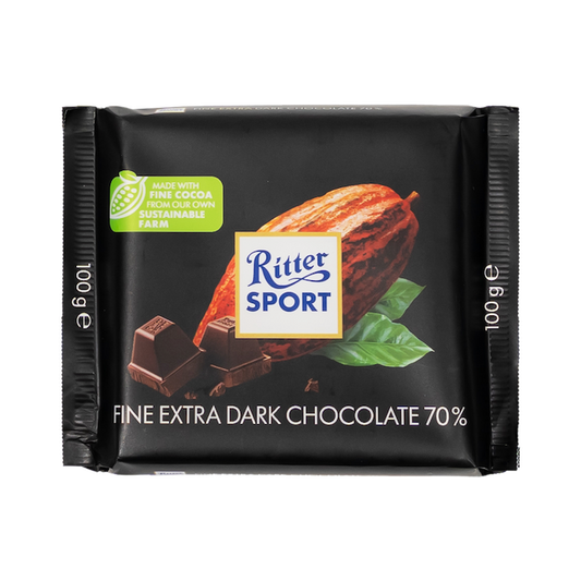 Ritter Sport Fine Extra Dark Chocolate 70% (100g)